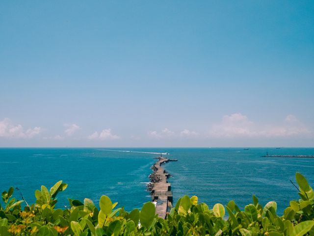 Open sea and sky seen from the Hong Kong coast.