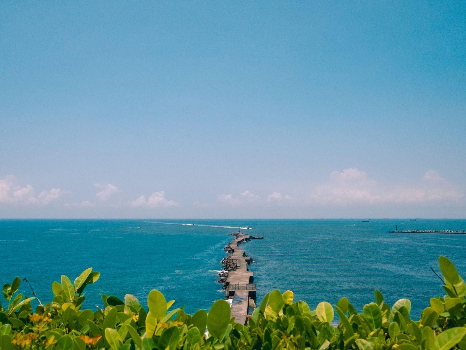 Open sea and sky seen from the Hong Kong coast.